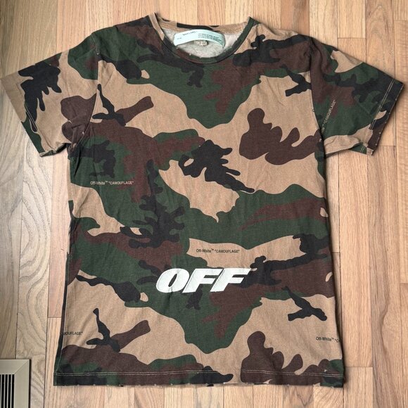 Off-White Virgil Abloh Camouflage Cotton T-shirt - Picture 5 of 7